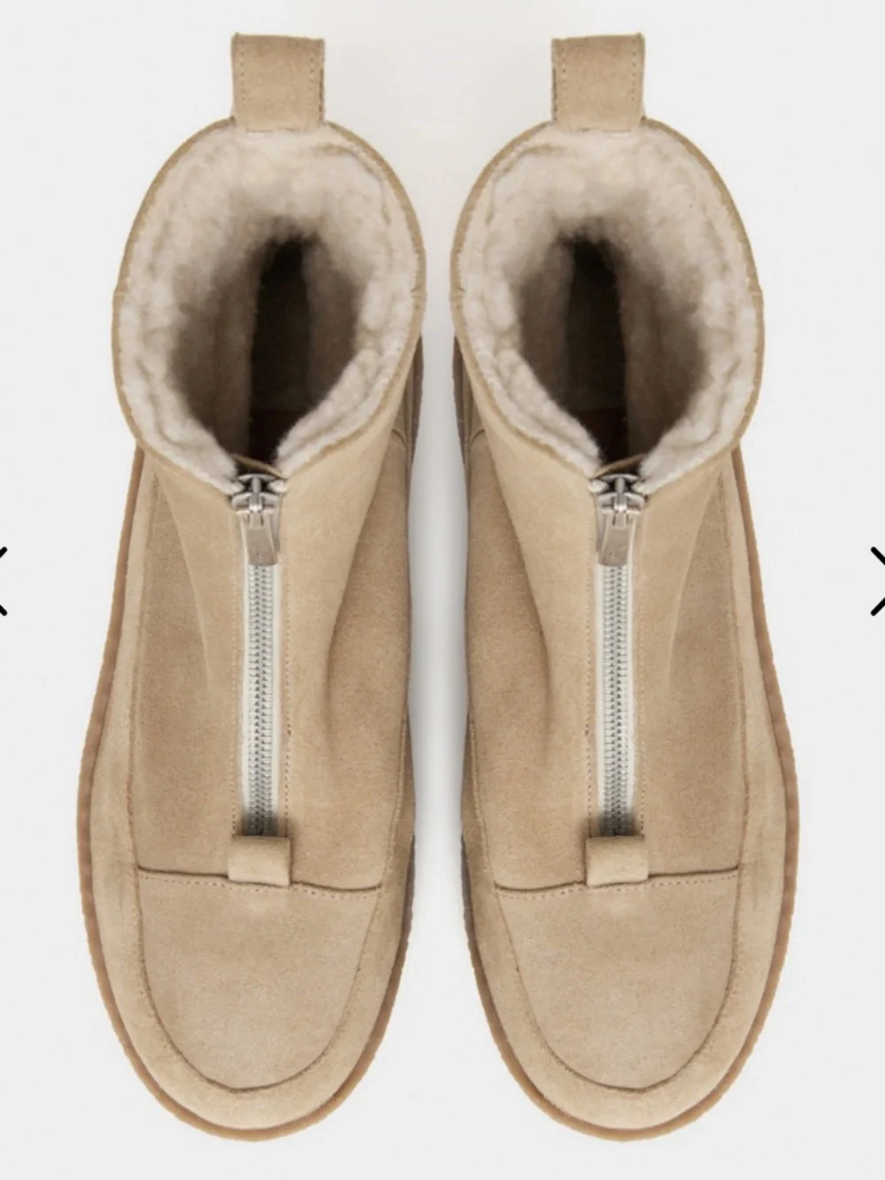 Flattered suede ankle